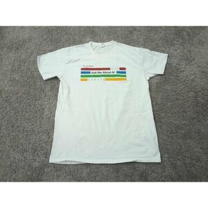 Google Cloud T Shirt Mens L Short Sleeve "Ask Me About AI" As Colour Basic White